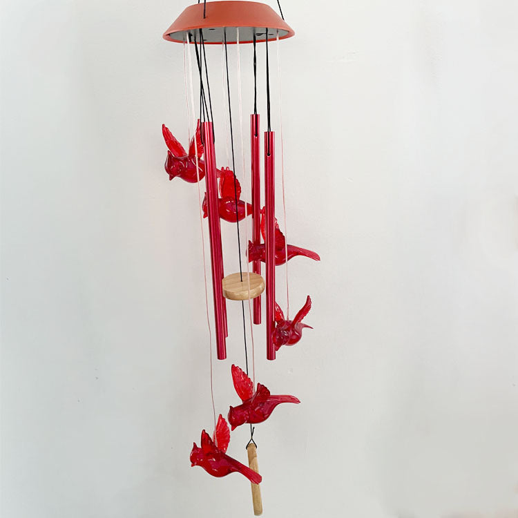 Outdoor Solar LED Wind Chime Light - Hummingbird Design