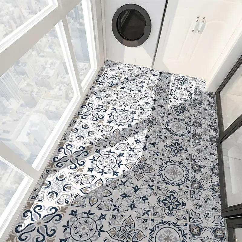 10pcs Vintage Tile Stickers for Bathroom & Kitchen Decor