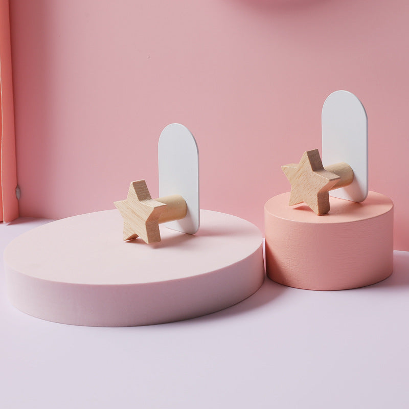 Nordic Wood Wall Hooks for Coats, Bags, and Keys
