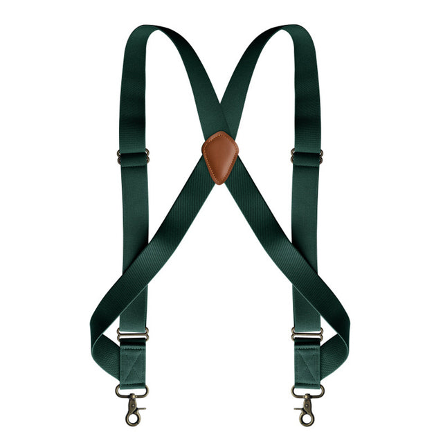 Adjustable Heavy Duty Men's Solid Color Suspenders