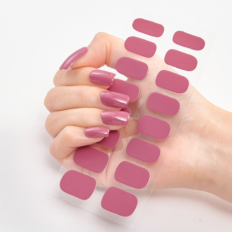 16-Color Solid Nail Stickers for Elegant Designs