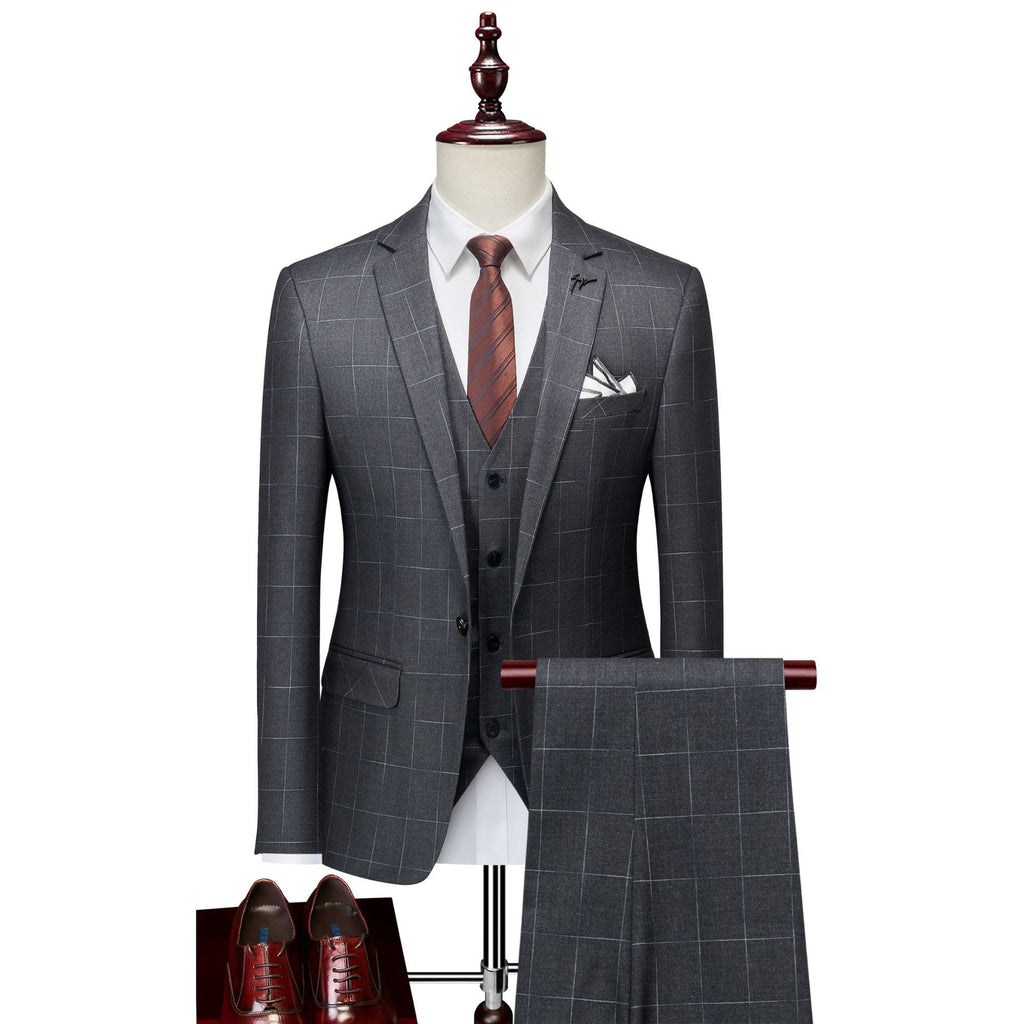 Men's Business Suit Set - Lightweight Luxury 3-Piece