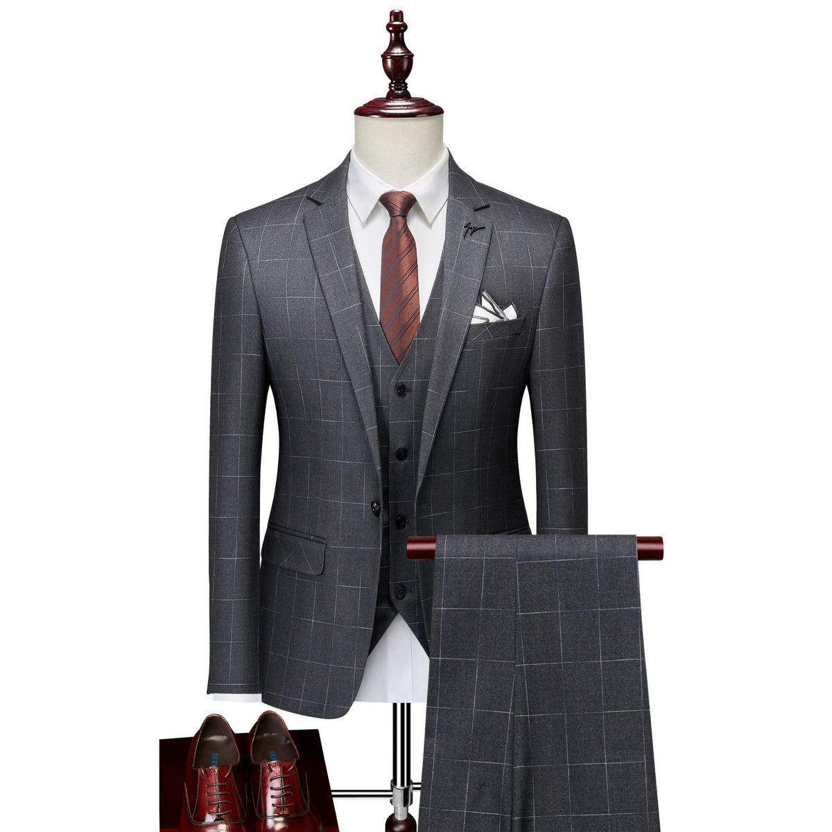 Men's Business Suit Set - Lightweight Luxury 3-Piece