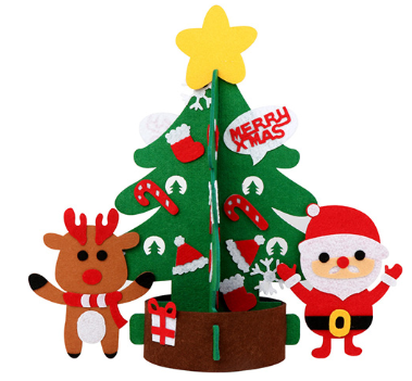Felt Christmas Tree DIY Kit with Santa Claus