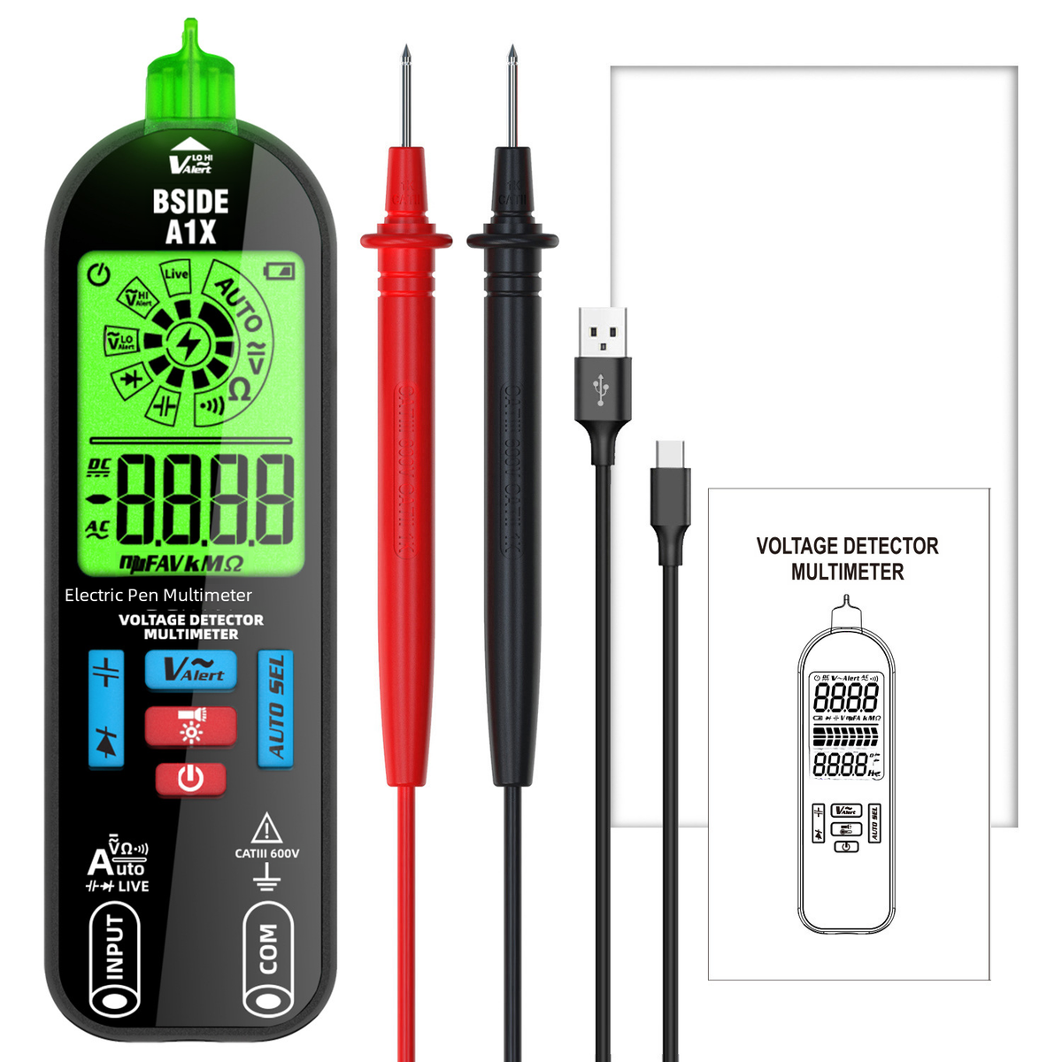 BSIDE Mini Digital Multimeter A1X Rechargeable Model