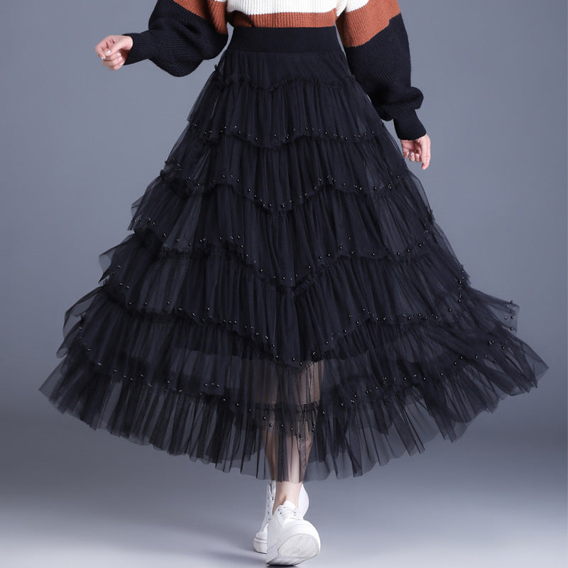 Irregular Pink Tulle Skirt for Women - Fashion 2022