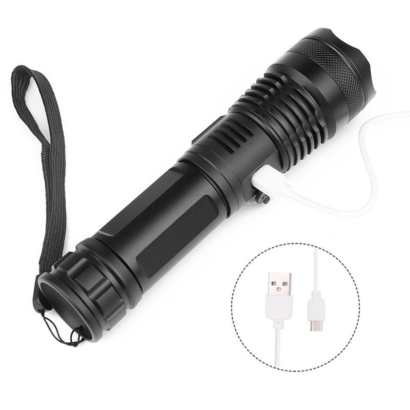 XHP50 Aluminum Alloy Flashlight with USB Rechargeable Zoom