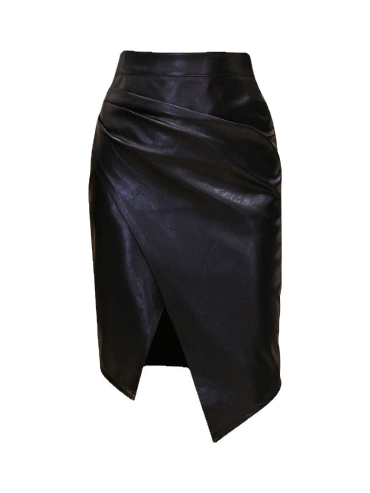 Irregular High Waist Midi Skirt for Women 2022