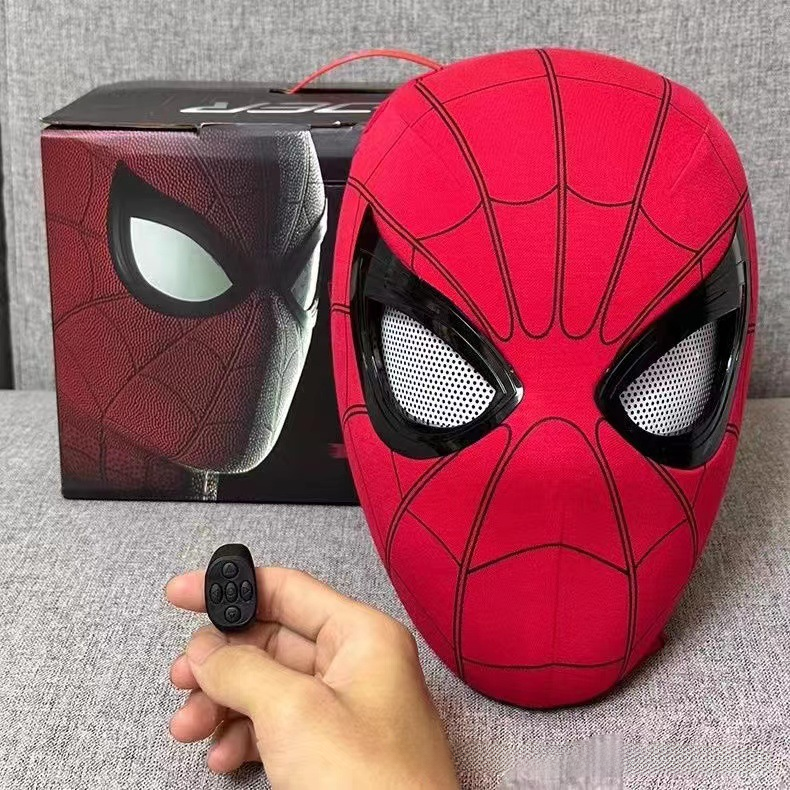 Spider-Man Helmet with Movable Eyes and Blinking Feature