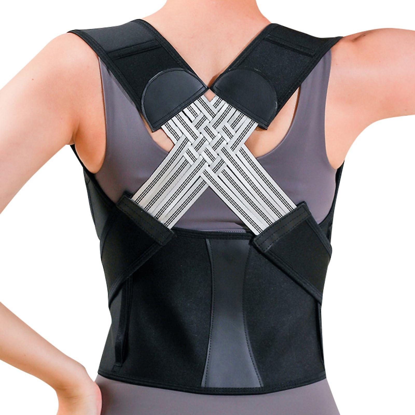 EVANUUI Posture Corrector for Men And Women Shoulder Straightener Posture Corrector Adjustable Full Back Support Upper and Lower Back Pain Relief - Scoliosis Hunchback Hump Thoracic (3XL)