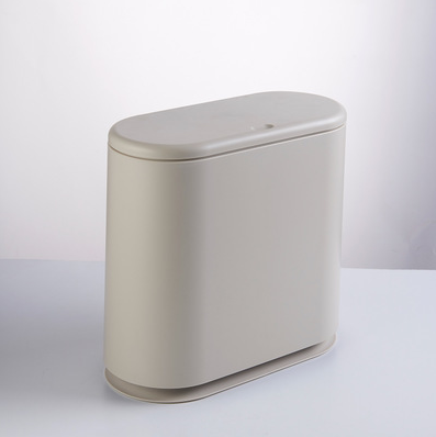 Oval Press Trash Can