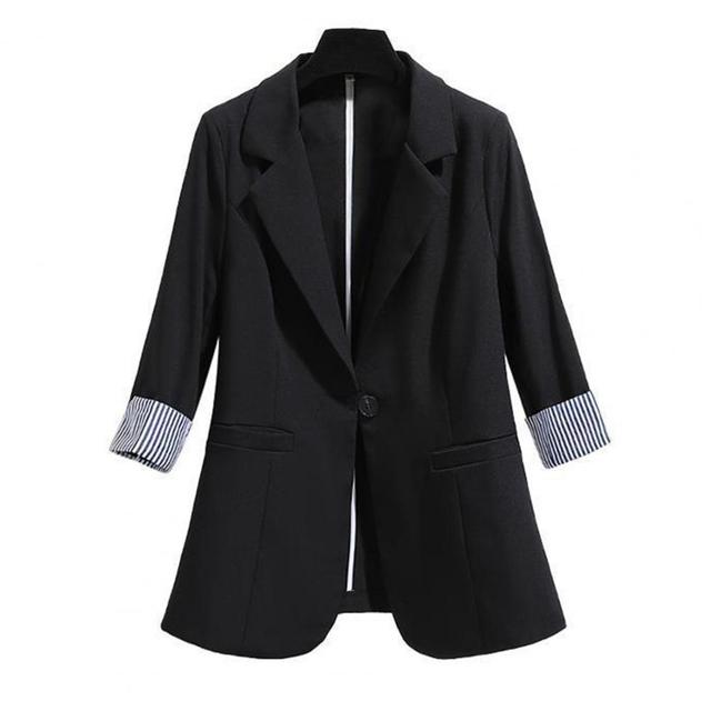 Trendy Korean Style Loose Outerwear Striped Coat