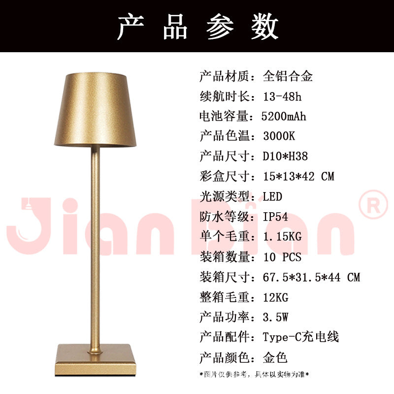 LED Creative Vintage Table Lamp with USB Charging