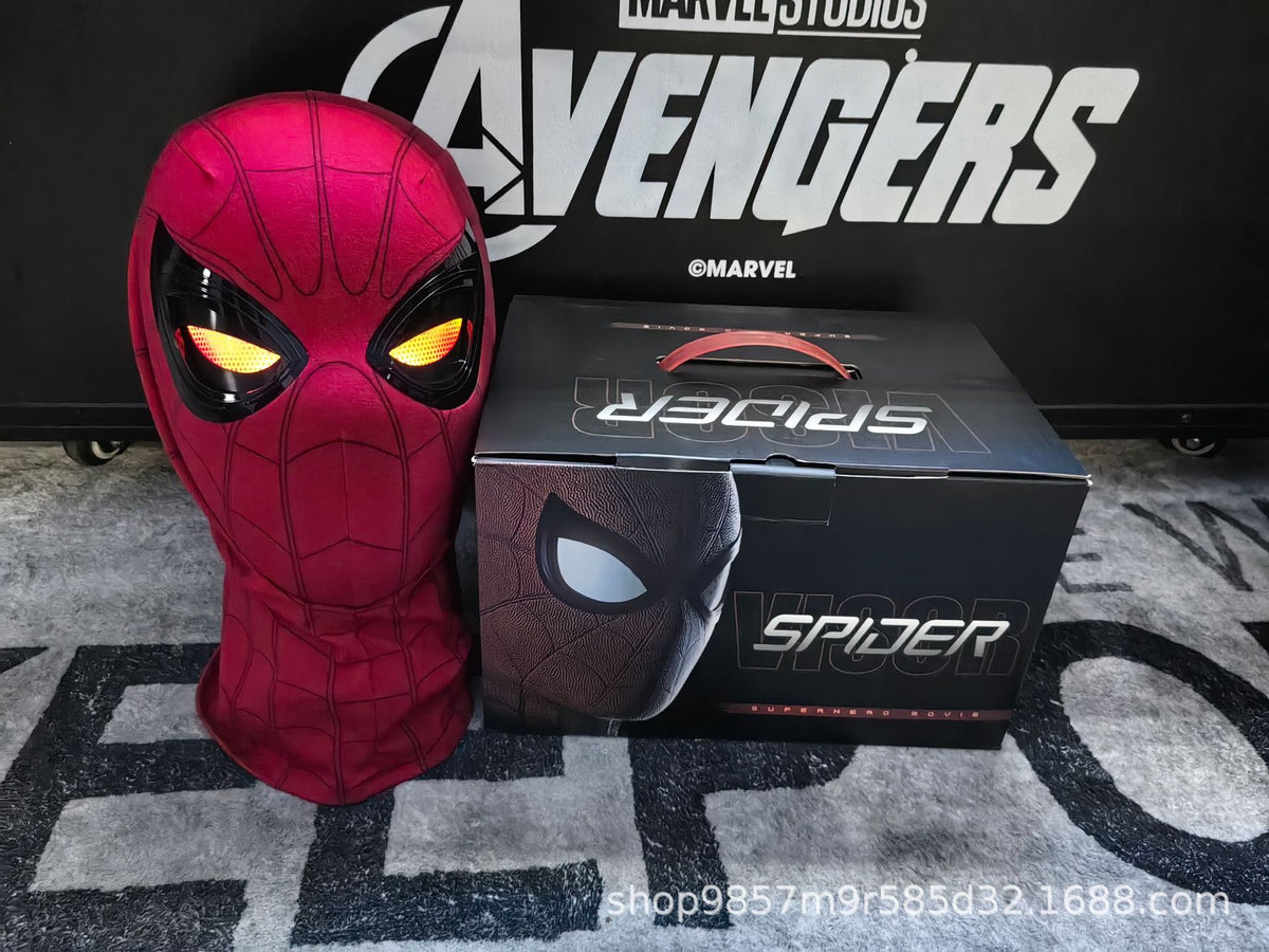 Spider-Man Helmet with Movable Eyes and Blinking Feature