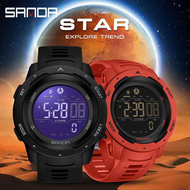Multifunctional Waterproof Pedometer Sports Watch 2145