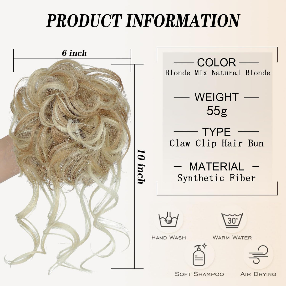 European Style Hair Bun Clip for Natural Volume