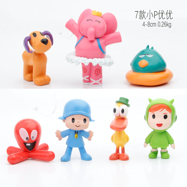 "Little P Youyou Model Figurine Cake Car Ornament"
