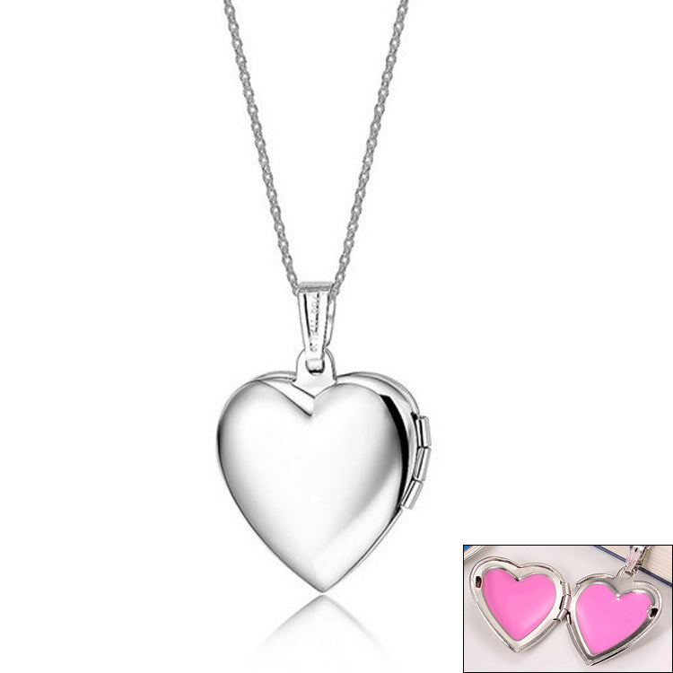Heart-Shaped Pendant Titanium Steel Necklace (One Piece)