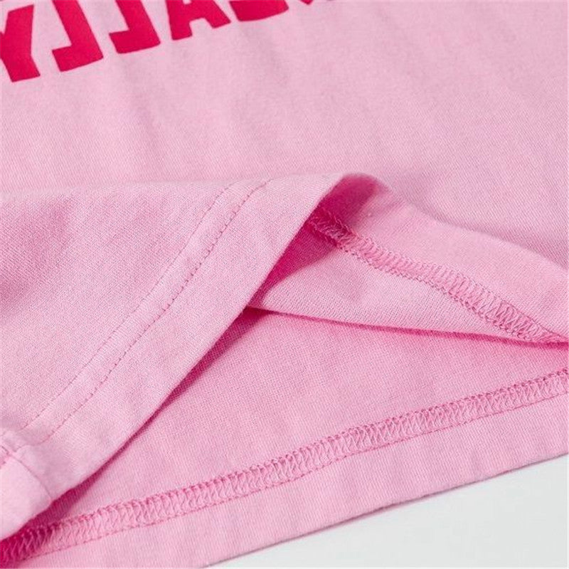 Toddler Pink T-Shirt with Letter Print for Girls