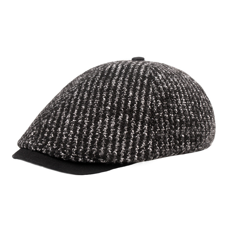 Men's Knit Beret Winter Duckbill Hat for Seniors