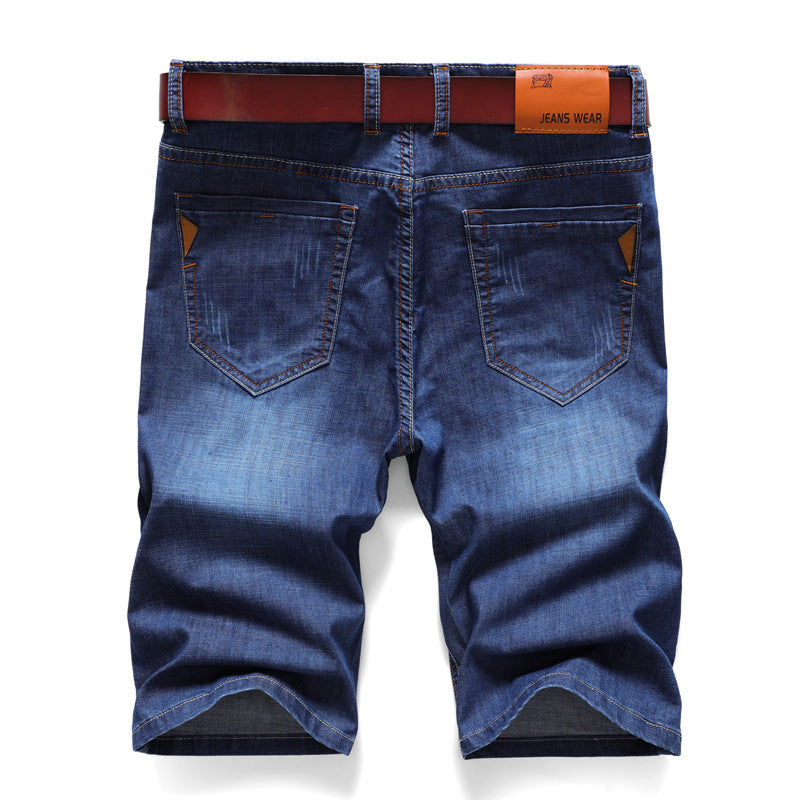 Men's Summer Slim Fit Denim Shorts for Business Casual