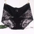 "Mid-High Waist Lace Seamless Hip-Lifting Briefs"
