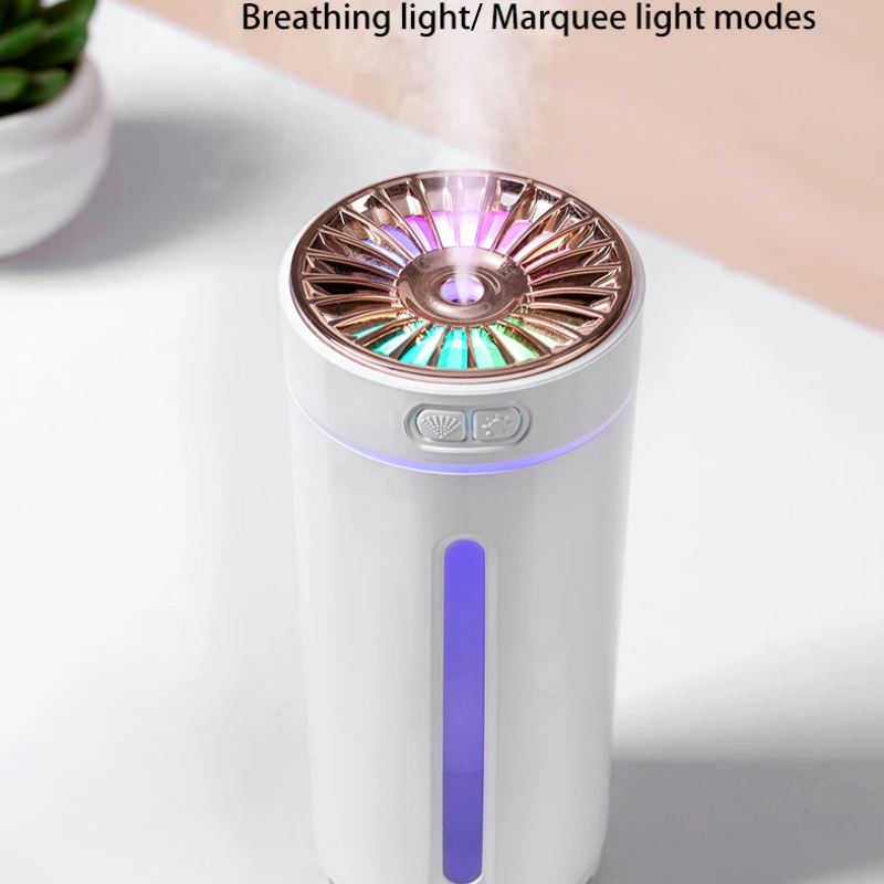 Portable 300ml Ultrasonic Humidifier with LED Light