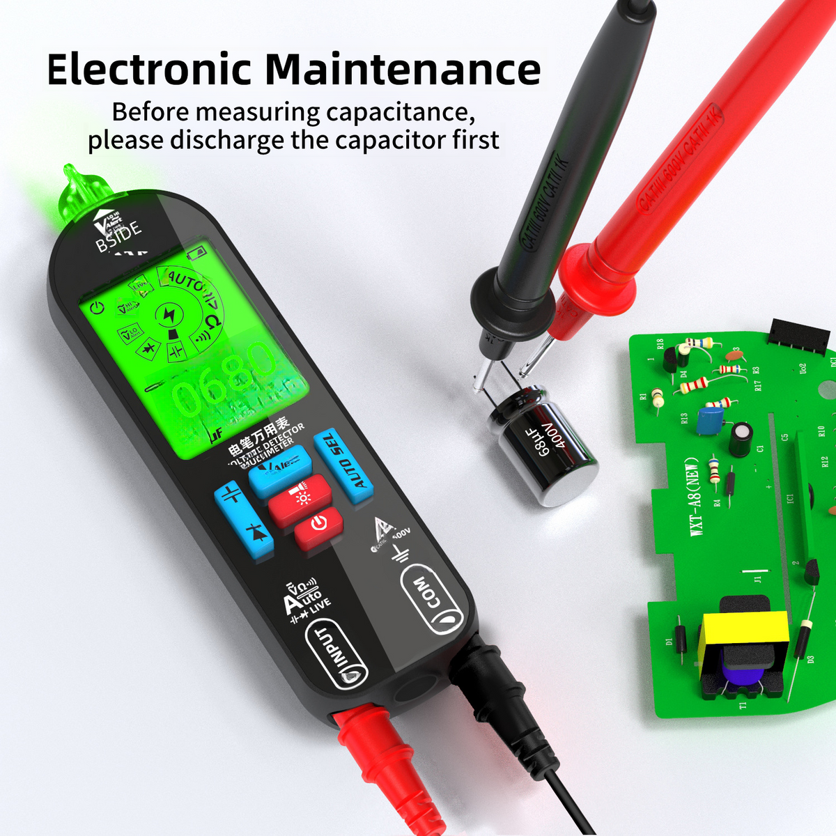 BSIDE Mini Digital Multimeter A1X Rechargeable Model