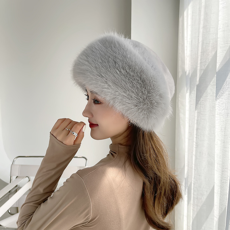 2023 Winter Faux Fur Fox Fur Warm Hat Collection