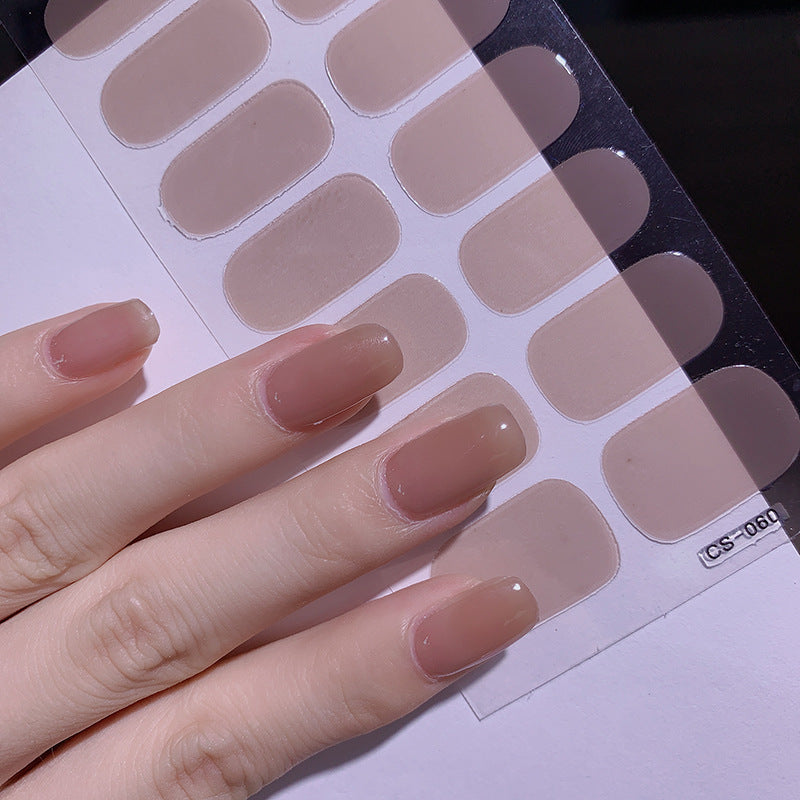 16-Color Solid Nail Stickers for Elegant Designs