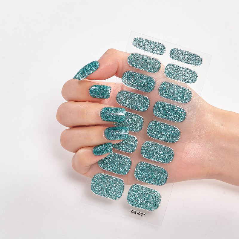 16-Color Solid Nail Stickers for Elegant Designs