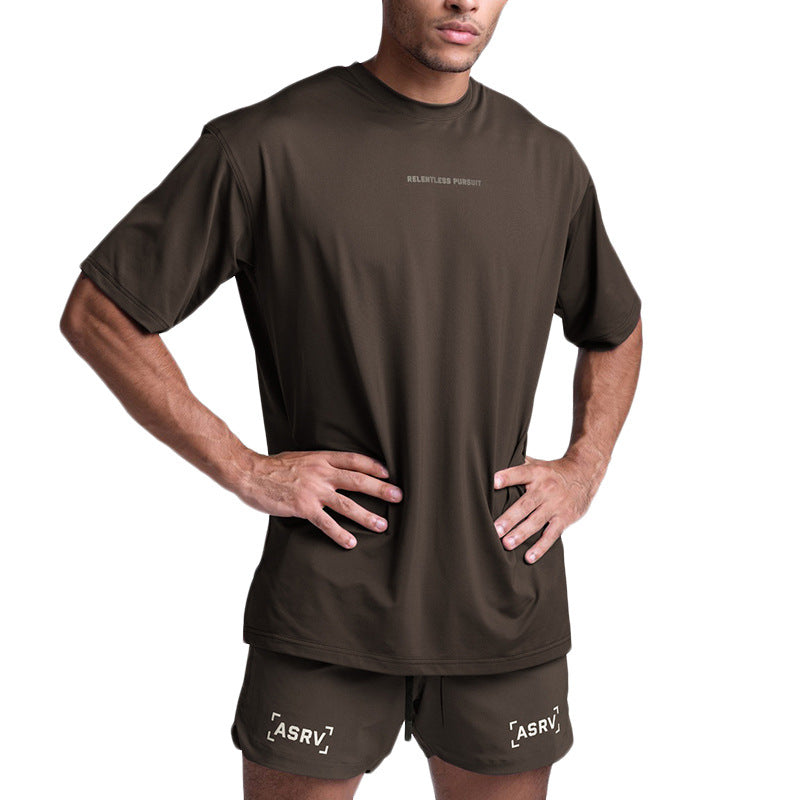 Summer Men's T-Shirt - Loose Fit, Breathable, Solid Color