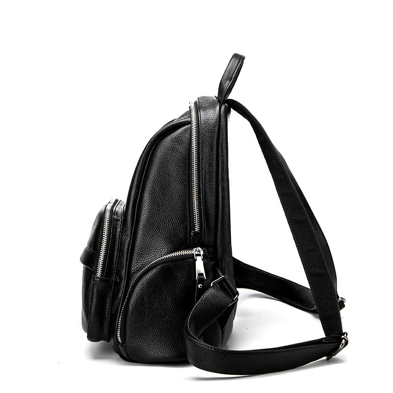 Fashionable Korean Version Leather Backpack
