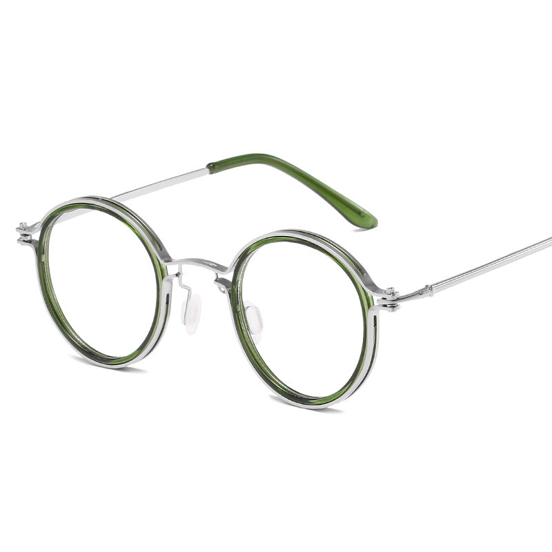 Retro Round Metal Sunglasses for Women (Blue Light Block)