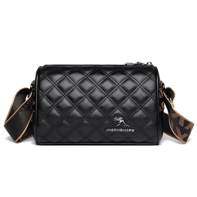 2023 Women's Genuine Leather Crossbody Bag with Wide Strap