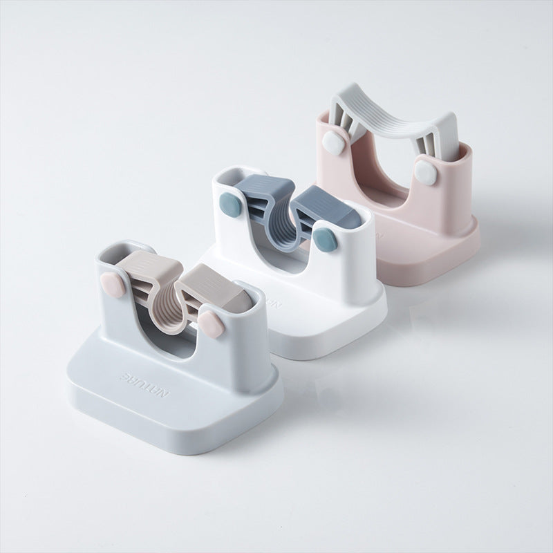 Mop Holder Rack with No-Drill Adhesive Hooks