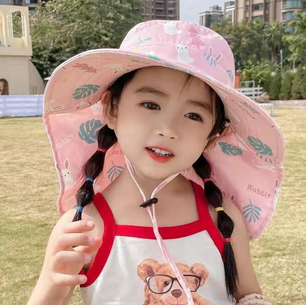 Breathable Sun Hat and Neck Protection Shawl for Babies