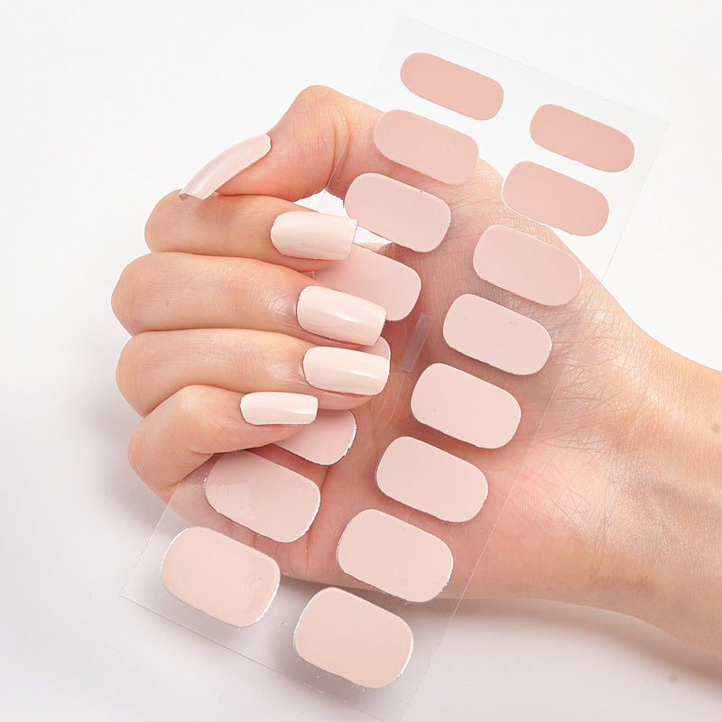 16-Color Solid Nail Stickers for Elegant Designs