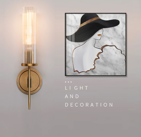 Modern American Copper Wall Light for Home Decor