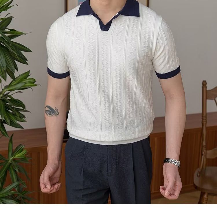 2023 Summer Korean Style Slim Fit Polo Shirt