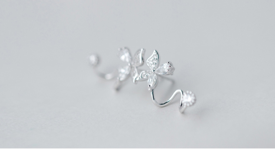 Diamond Butterfly Stud Earrings