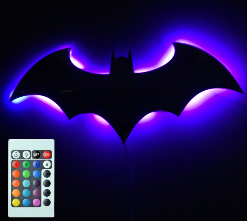 Batman Mirror Table Lamp with LED Wall Light