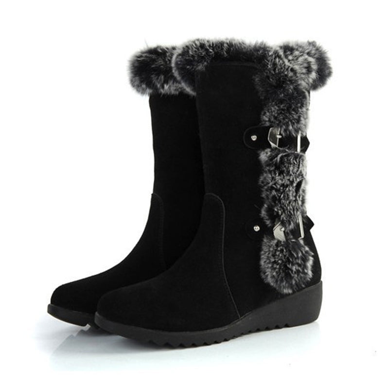 Fleece Lined Winter Snow Boots for Women, Fashionable