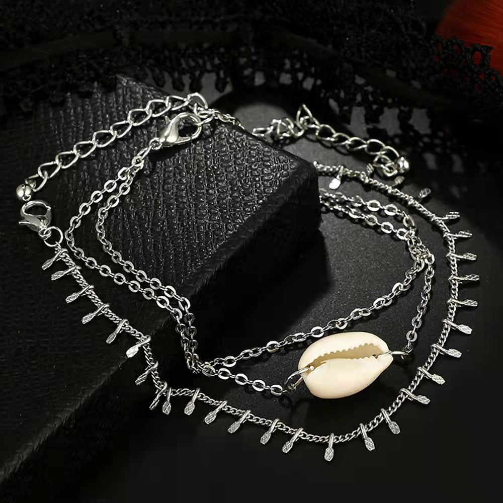 Trendy Beach Shell Anklet Set for Women
