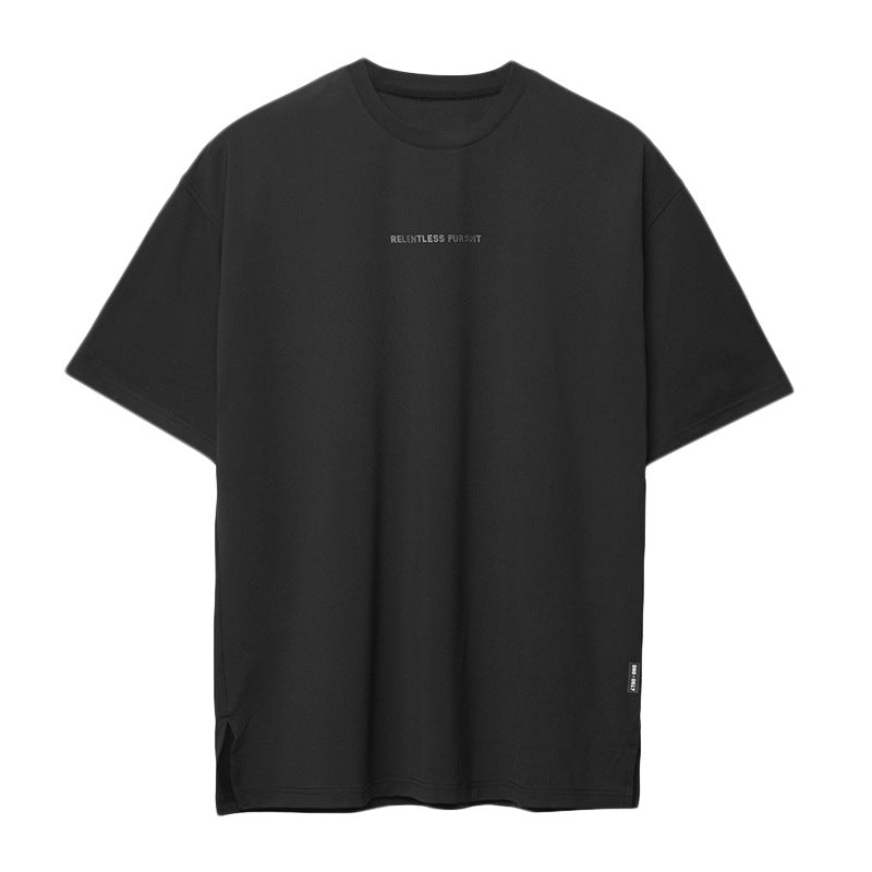 Summer Men's T-Shirt - Loose Fit, Breathable, Solid Color