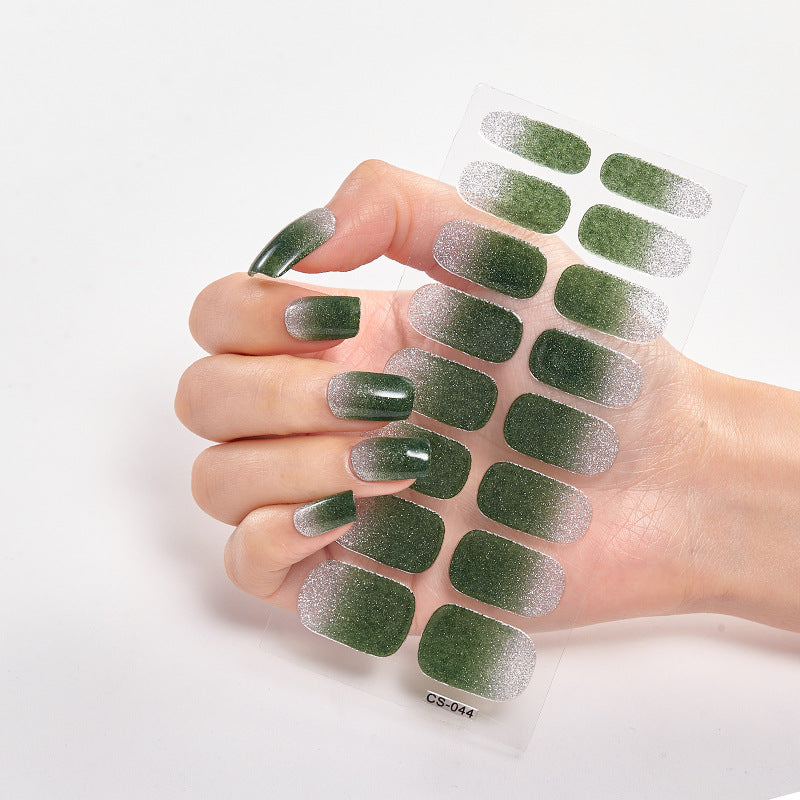 16-Color Solid Nail Stickers for Elegant Designs