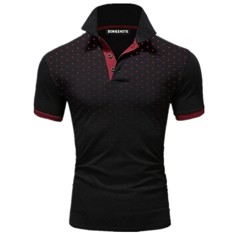 2023 Summer Men's Short Sleeve Polka Dot T-Shirt