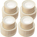 Mifoci Ivory Plastic Plates with Gold Rim Heavy Duty Disposable Plates Includes Plastic Dinner Plates and Dessert Appetizer Plates for Dessert Appetizer Holiday Wedding Party Plates(160 Pcs)