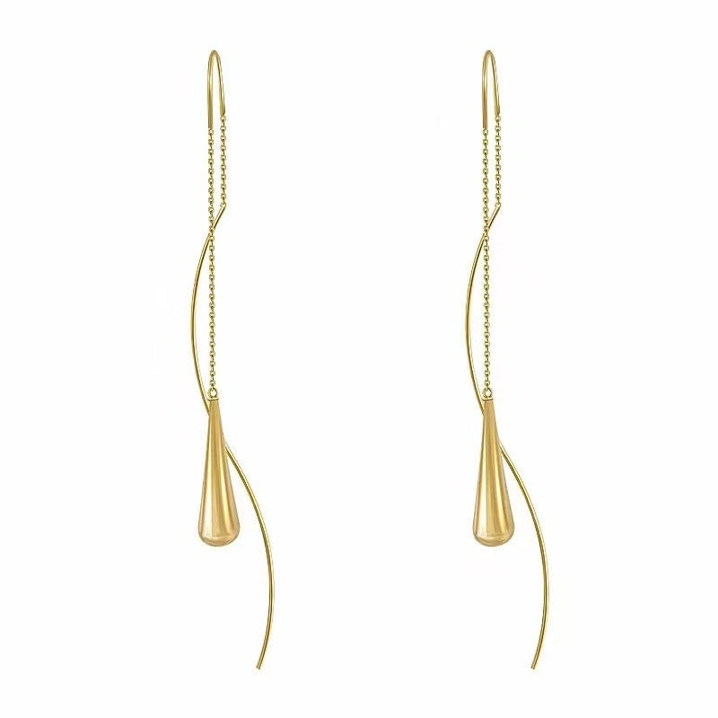 Korean Style Long Tassel Pendant Earrings (Wholesale)