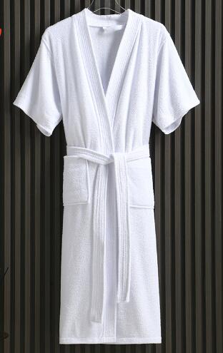 Lightweight Summer Short Sleeve Bathrobe for Couples